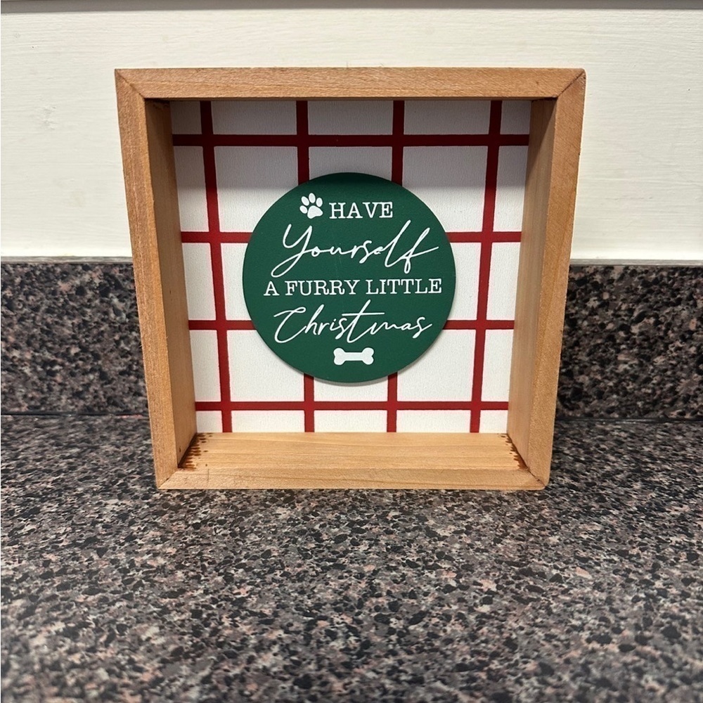 Christmas Pet Wood Sign Decor